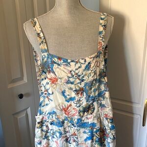 GILLI Boutique Floral Boho Wide Leg Romper Overalls NEW Size Large